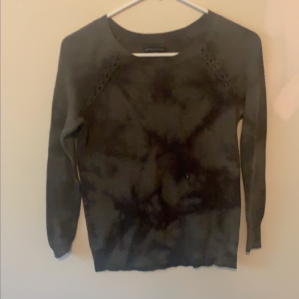 Green tie die American eagle shirt